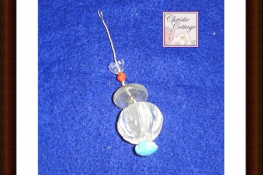 Pendant, Rear Window Charm, Unique Long, glass